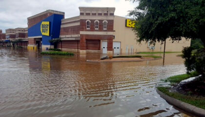 Hurricane Harvey heavily damaged the store.