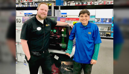 The 11-year-old from Chile was visiting his grandma for the holidays and got to visit a store.